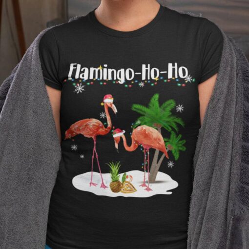 Flamingo Ho Ho Christmas Shirt