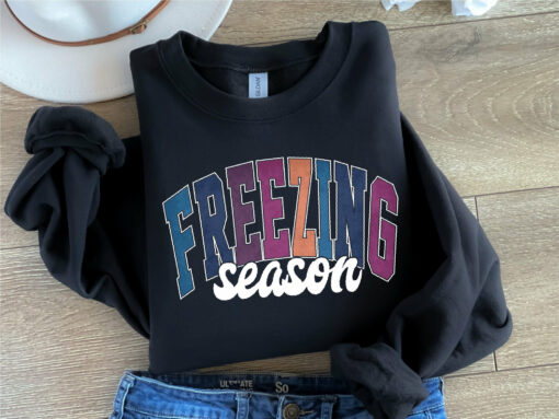 Freezing Season Winter Christmas Sweatshirt Basic Xmas Gift