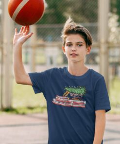 Funny Boating Pontoon Christmas Tree Captain Gift Humor Toon Xmas Sailor Boater Accessory Youth Unisex Sweatshirt