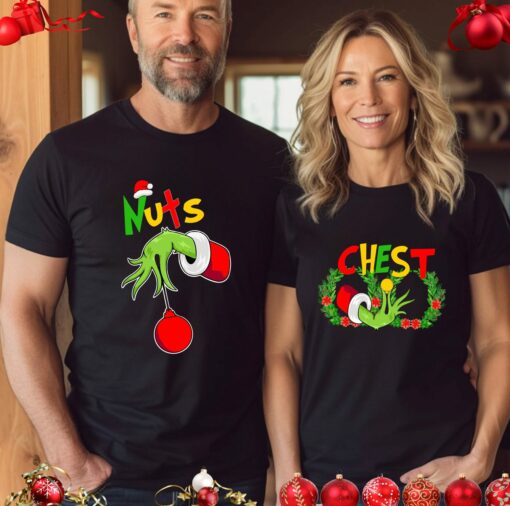 Funny Chest And Nuts Couples Christmas Sweatshirt