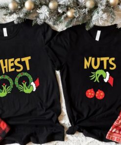 Funny Chest Nuts Couples Christmas Matching Sweatshirt