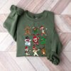Funny Christmas Santa And Gingerbread Cookies Dabbing Sweatshirt