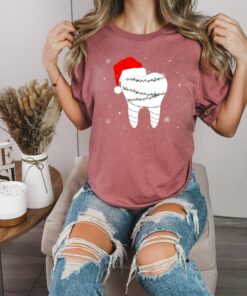 Funny Christmas Teeth Christmas Sweatshirt Gift For Pediatric Dentist
