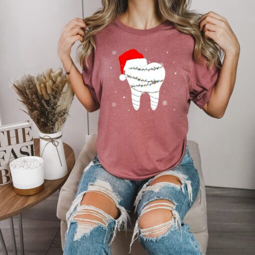 Funny Christmas Teeth Christmas Sweatshirt Gift For Pediatric Dentist