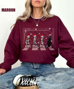Funny Darth Vader Stormtrooper Merry Sithmas Abbey Road Walking Star Wars Christmas Sweatshirt