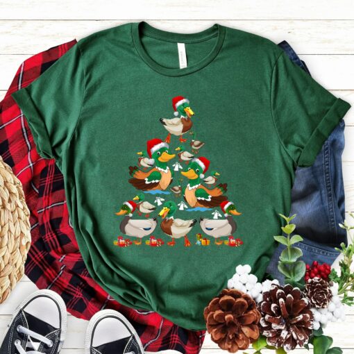 Funny Duck Christmas Tree Sweatshirt Lovely Unique Xmas Gift