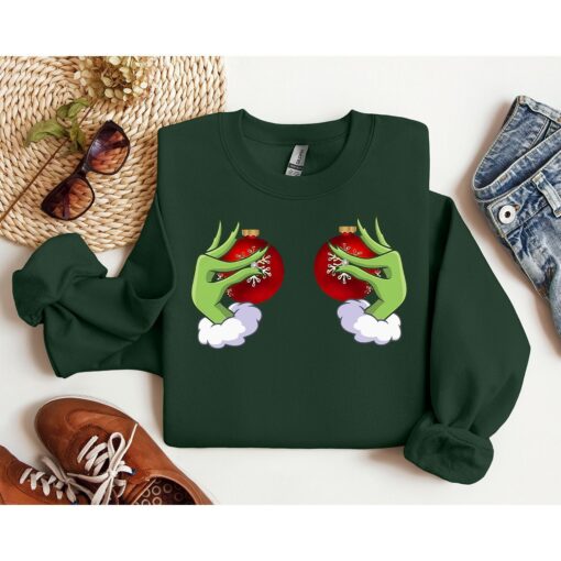 Funny Grinchmas Hands Christmas Sweatshirt Lovely Unique Xmas Gift