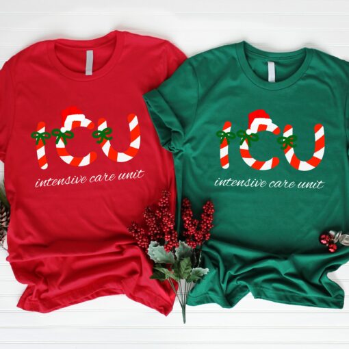 Funny ICU Nurse Christmas Candy Sweatshirt Lovely Unique Xmas Gift