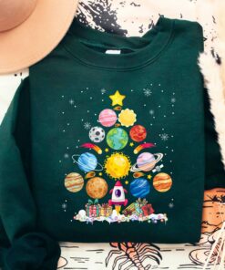 Funny Planet Solar System Christmas Sweatshirt Lovely Unique Xmas Gift