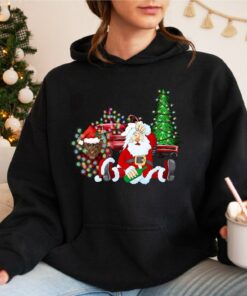 Funny Santa Drink Wine Sweatshirt Humor Unique Xmas Gift