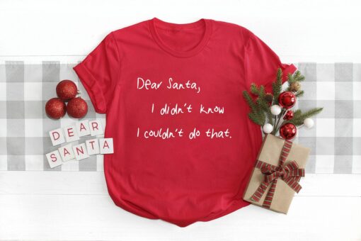 Funny Saying Dear Santa, I Didn’t Know I Couldn’t Do That Cute Christmas Sweatshirt Lovely Unique Xmas Gift