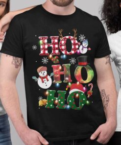 Funny Snowman Ho Ho Ho Christmas T-shirt