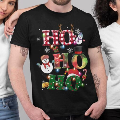 Funny Snowman Ho Ho Ho Christmas T-shirt