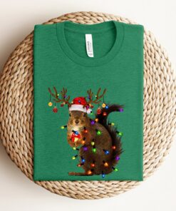 Funny Squirrel Christmas Light Sweatshirt Trendy Unique Xmas Gift