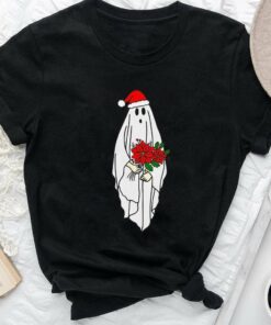 Ghost Santa Hat Christmas T-Shirt