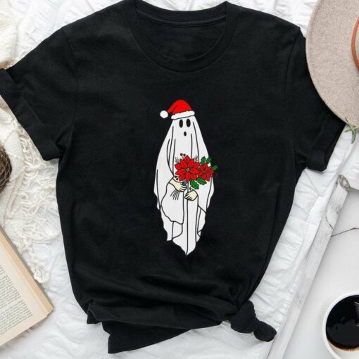 Ghost Santa Hat Christmas T-Shirt