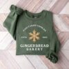 Gingerbread Bakery Estd 1865 Snowflakes Sweatshirt