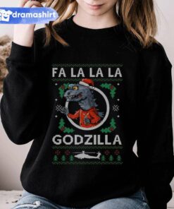 Godzilla Fa La La La Ugly Sweater Christmas T-Shirt