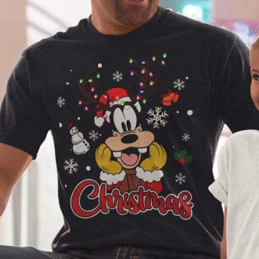 Goofy Santa Reindeer Christmas T-shirt Disney