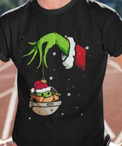 Grinch Hand Take Baby Yoda Shirt The Mandalorian T-Shirt