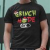 Grinch Mode On Christmas Black Tee