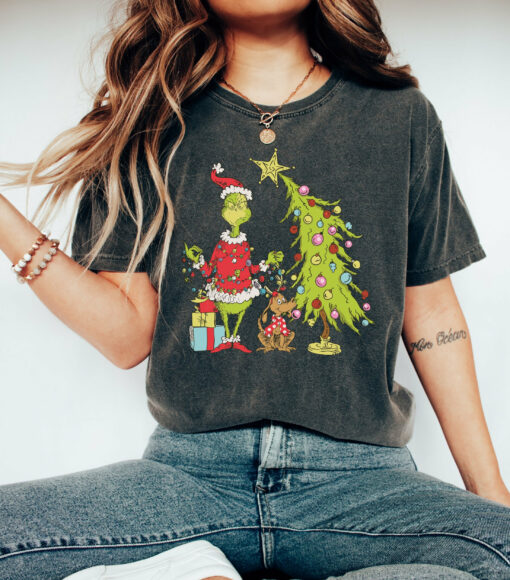 Grinchmas Christmas Tree With Dog Sweatshirt Lovely Unique Xmas Gift