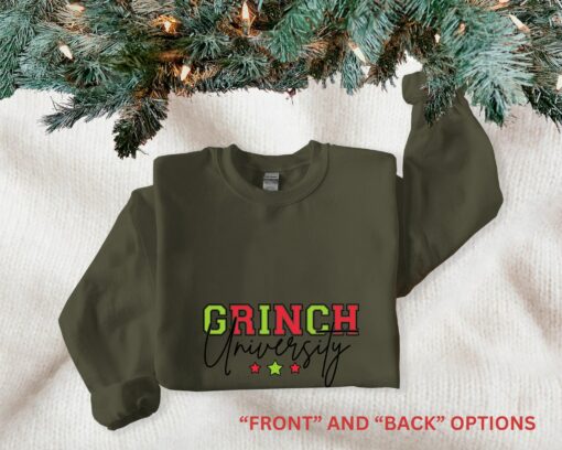 Grinchmas University Unisex Christmas Sweatshirt Classic Unique Xmas Gift