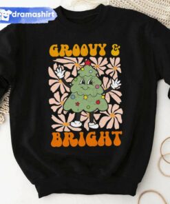 Groovy Retro & Bright Christmas Tree Sweashirt