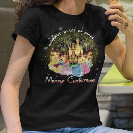 Happiest Place On Earth Princess Merry Christmas T-shirt