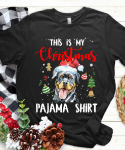 Happy Rottweiler Dog This Is My Christmas Pajama Sweatshirt Lovely Unique Xmas Gift
