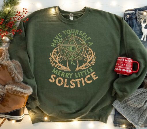 Have Yourself A Merry Little Solstice Sweatshirt Trendy Unique Christmas Xmas Gift