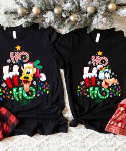 Ho Ho Ho Disneyland Couples Pluto And Goofy Christmas Vacation Holiday Xmas Sweatshirt
