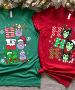 Ho Ho Ho Disneyland Funny Villains Maleficent Evil Queen Ursula Christmas Sweatshirt