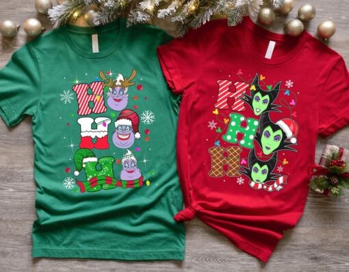 Ho Ho Ho Disneyland Funny Villains Maleficent Evil Queen Ursula Christmas Sweatshirt