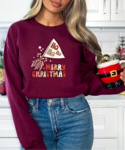 Ho Ho Ho Flag Merry Christmas Sweatshirt Lovely Unique Xmas Gift