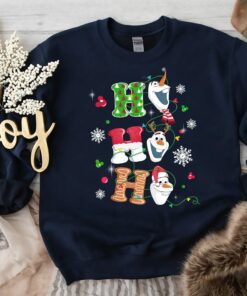 Ho Ho Ho Funny Cute Frozen Olaf Christmas Sweatshirt