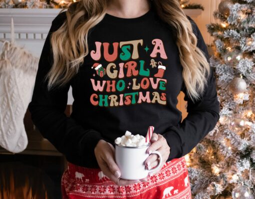 Just A Girl Who Loves Christmas Basic Unique Sweatshirt