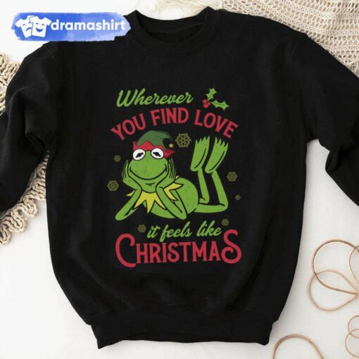 Kermit The Frog It Feels Like Christmas Sweatshirt The Muppet Christmas Carol