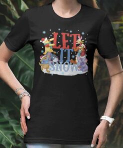 Let It Snow Christmas T-shirt Winnie The Pooh