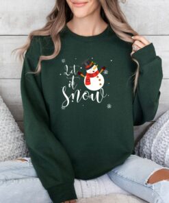Let It Snow Cute Snowman Sweatshirt