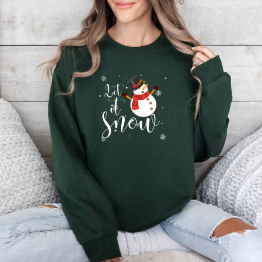 Let It Snow Cute Snowman Sweatshirt