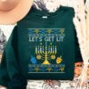 Let’s Get Lit Merry Christmukkah Hanukkah Jewish Christmas Sweatshirt