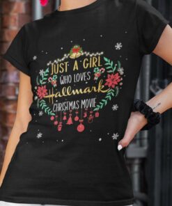 Light Tree Just A Girl Who Loves Hallmark Christmas Christmas Shirt