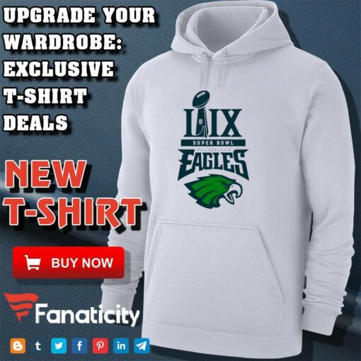 Lix Super Bowl Trophy Philadelphia Eagles Champions 2025 Shirt