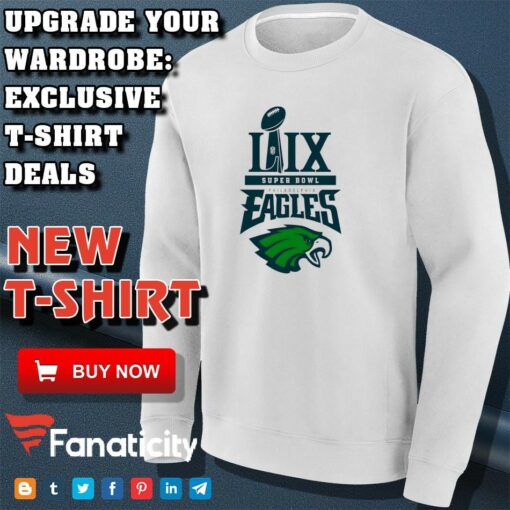 Lix Super Bowl Trophy Philadelphia Eagles Champions 2025 Shirt