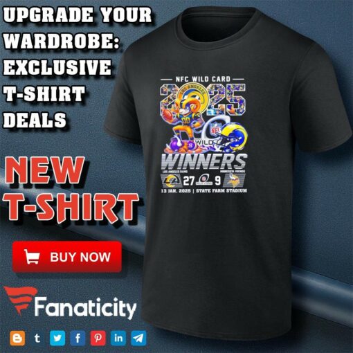 Los Angeles Rams Celebrating NFC Wild Card Winners 2025 Beat Vikings T-Shirt