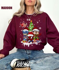MCU Cool Chibi Avengers Team Christmas Sweatshirt