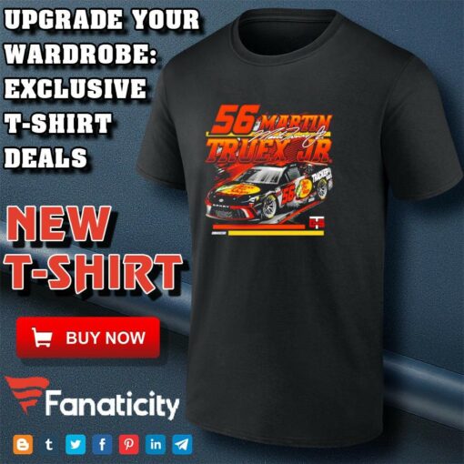 Martin Truex Jr Checkered Flag Sports Black Car shirt