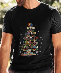 Marvel Character Tree Stan Lee Avengers Christmas T-shirt