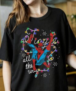 Marvel Christmas Spider-Man Jingle All The Way Action Pose Cool Sweatshirt Unique Xmas Gift